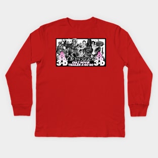 Cult Movie Trailer A-Go-Go 3-D in 1 Dimension! Kids Long Sleeve T-Shirt